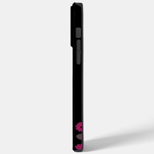 シックなブラック&ピンクミニマパーソナライズされたリスト Case-Mate iPhoneケース (裏面 / 左)