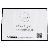 シックなブラック&ホワイトご購入ありがとうございます ラージペーパーバッグ (正面)