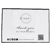 シックなブラック&ホワイトご購入ありがとうございます ラージペーパーバッグ (裏面)