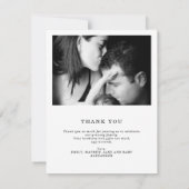 シックなブラック&ホワイト5フォトベビーシャワーありがとう (裏面)