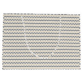 シックなブラック、ホワイト&金ゴールドシェブロン抱き枕 ラージペーパーバッグ (裏面)