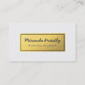 シックなブラック&金ゴールドフェイクゴールドフォイル幾何学模様 名刺 (正面)