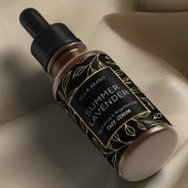 シックなブラック&金ゴールドフローラ2 OZスポイトボトルラベル ラベル