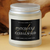 シックなブラック&金ゴールドモダンキャンドルジャー製品ラベル フードラベル