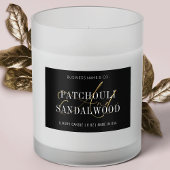 シックなブラック&金ゴールドモダンキャンドルジャー製品ラベル フードラベル