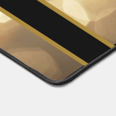 シックなブラック&金ゴールドモノグラムデスクマット デスクマット (コーナー)