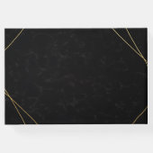 シックなブラック&金ゴールド幾何学模様のゲスト ゲストブック (裏面)