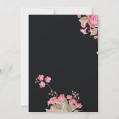 シックなブラック&金ゴールド幾何学模様RSVP 招待状 (裏面)