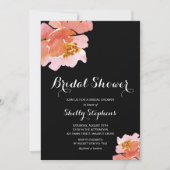 シックなブランチとバブリーフローラ招待状 (正面)