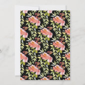 シックなブランチ&バブリーフローラブライダルシャワー 招待状 (裏面)