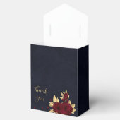 シックなブルゴーニュと金ゴールドネイビー結婚ズ フェイバーボックス (オープン)