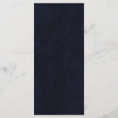 シックなブルゴーニュと金ゴールドネイビー結婚ブルー メニュー (裏面)