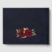 シックなブルゴーニュと金ゴールドネ結婚ヴィーのゲストブック ゲストブック (裏面)