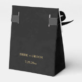 シックなブルゴーニュと金ゴールドブラック結婚ズ フェイバーボックス (裏面サイド)