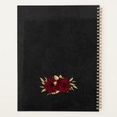 シックなブルゴーニュと金ゴールドブラック結婚ズ プランナー手帳 (裏面)