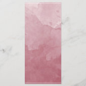 シックなブルゴーニュの水の色、モノグラム結婚のメニュー メニュー (裏面)