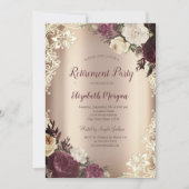シックなブルゴーニュバラ、レース引退 招待状 (正面)
