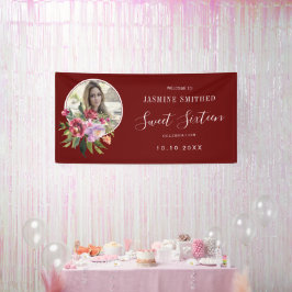 シックなブルゴーニュフローラをテーマにしたフォトスイート16 横断幕