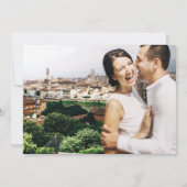 シックなブルゴーニュフローラ2枚結婚の写真 招待状 (裏面)