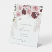 シックなブルゴーニュ埃バラフローラどのように多くのキス 台座サイン (正面)