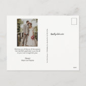 シックなブルゴーニュ赤結婚した金ゴールドとメリー写真 シーズンポストカード (裏面)