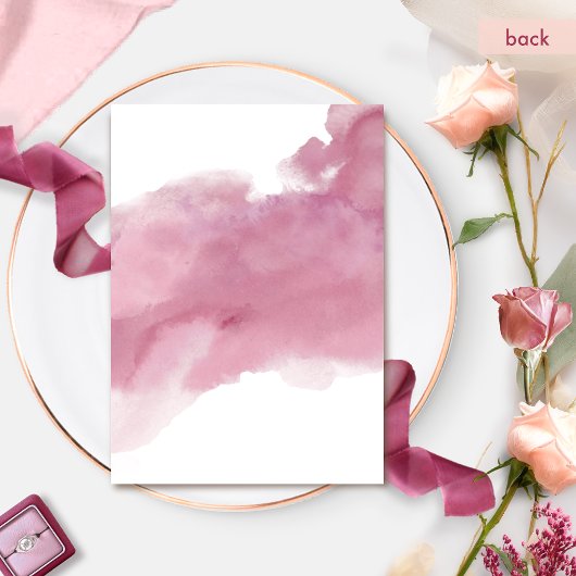 シックなブルゴーニュ赤面ウォーターカラーとフローラ結婚ズ 招待状