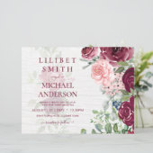 シックなブルゴーニュ赤面ピンクフローラグリーナリー結婚ズ (スタンド正面)