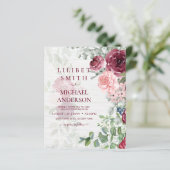 シックなブルゴーニュ赤面ピンクフローラグリーナリー結婚ズ (スタンド正面)