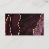 シックなブルゴーニュ金ゴールドアゲ結婚ートのエスコート プレイスカード (裏面)