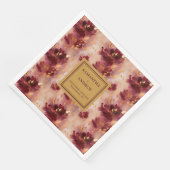 シックなブルゴーニュ金ゴールドボホ結婚の布ナプキン (コーナー)