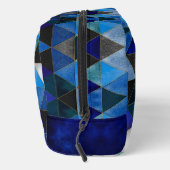 シックなブルーのターコイズグレー幾何学的 ドップキット (右)