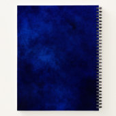 シックなブルーのターコイズグレー幾何学的 ノートブック (裏面)