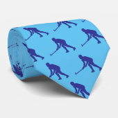 シックなブルーアイスホッケースポーツネックタイ ネクタイ (ロール)