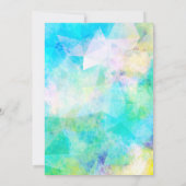 シックなブルーアクアユニコーンドリップスグリッタークリスマス 招待状 (裏面)