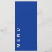 シックなブルーイエローフローラレモンサマーウェディングパーティー メニュー (裏面)