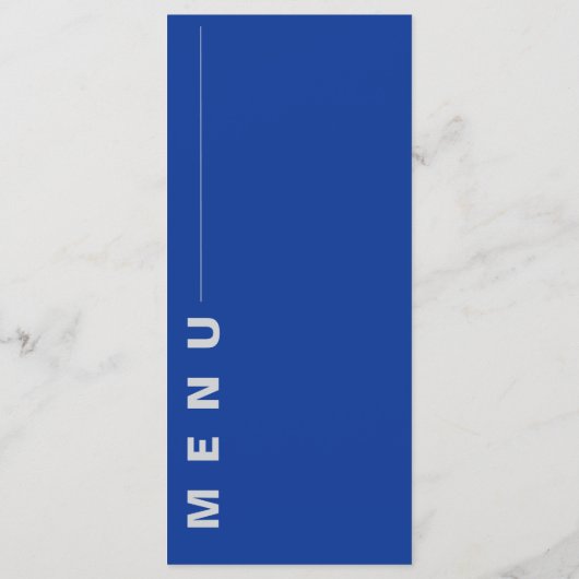 シックなブルーイエローフローラレモンサマーウェディングパーティー メニュー (裏面)