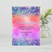 シックなブルーオレンジグリッタークリスマス新年 (スタンド正面)