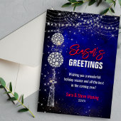 シックなブルーオーナメントグリッタークリスマス新年