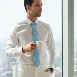 シックなブルーグリッタースパークル結婚ス ネクタイ