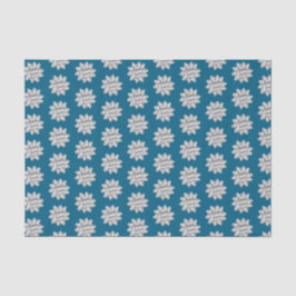 シックなブルーシルバーボウズクリスマス 薄葉紙