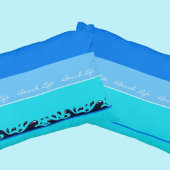 シックなブルーストライプ海波ビーチライフ アクセントクッション