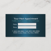 シックなブルーターコイズ金ゴールドグリッタードリップモノグラム 予約カード (裏面)