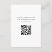 シックなブルーフローラアジランゲアウェディングRSVP エンクロージャーカード (裏面)