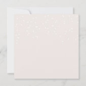 シックなブルーフローラ緑の結婚式の日付を保存 セーブザデート (裏面)