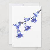 シックなブルーベルの花の花40歳の誕生日 招待状 (裏面)