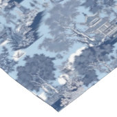 シックなブルーホワイトウィローチャイノイセリーコテージ テーブルクロス (アングル)