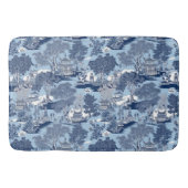 シックなブルーホワイトウィローチャイノイセリーコテージ バスマット (正面)