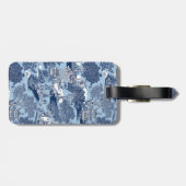 シックなブルーホワイトウィローチャイノイセリーコテージ ラゲッジタグ (裏面横)