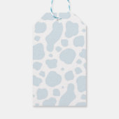 シックなブルーボーホハイランドカウボーイベビーシャワー ギフトタグ (裏面)