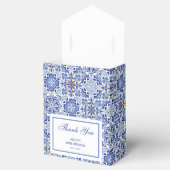 シックなブルーポルトガルのアズレジョイエローリリーありがとう フェイバーボックス (オープン)